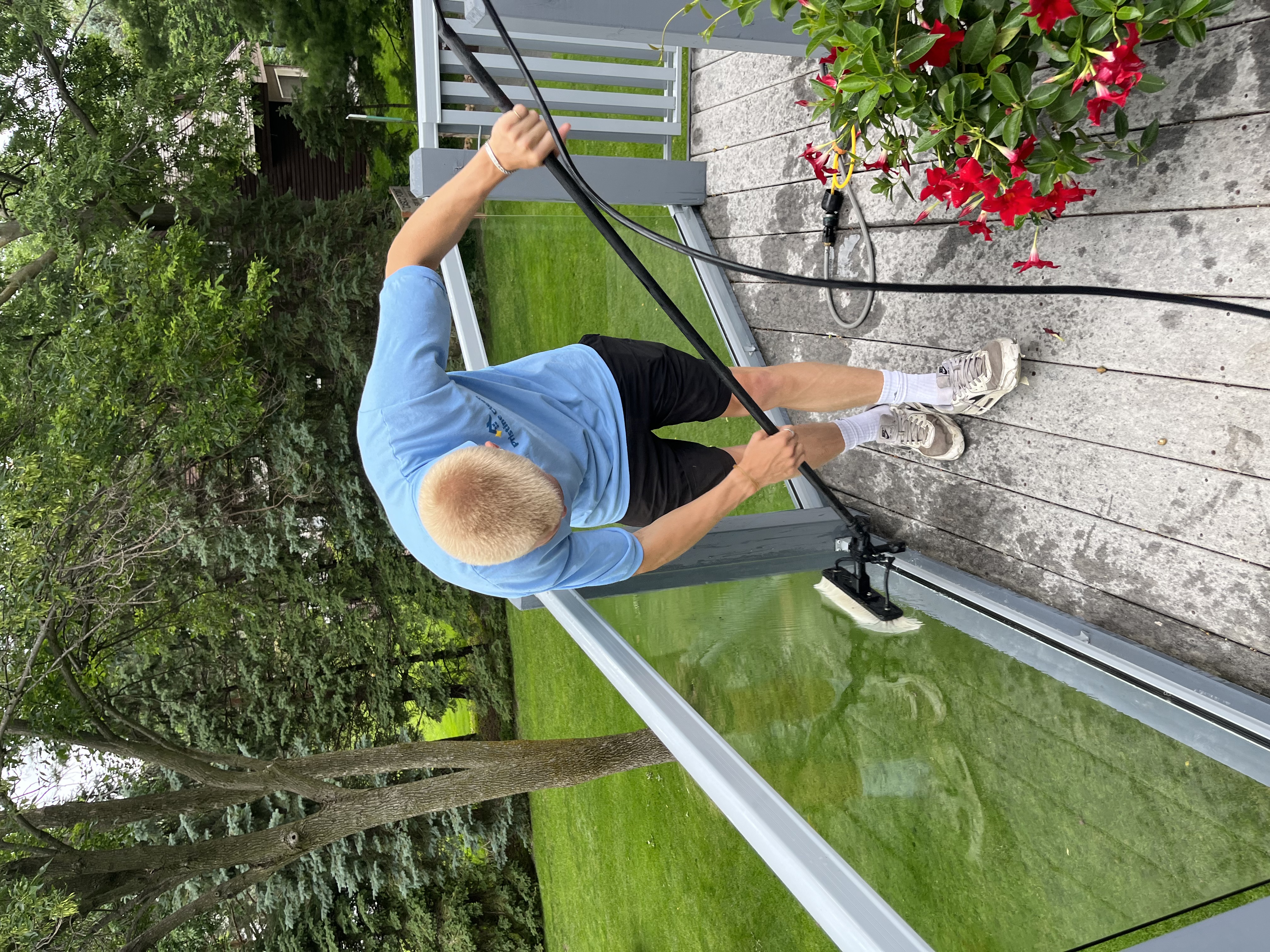 Winter window maintenance in snowy Minnesota conditions